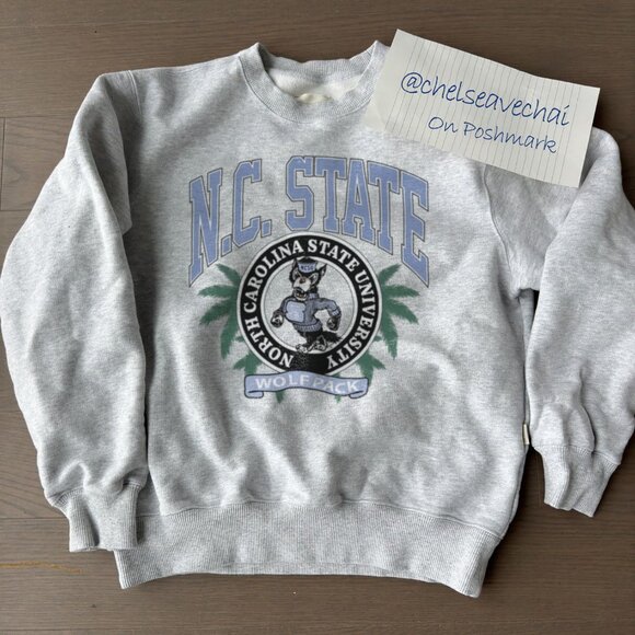 Vintage NC State Wolfpack Football Sweatshirt 90s NC State University Shirt tee - Picture 1 of 2